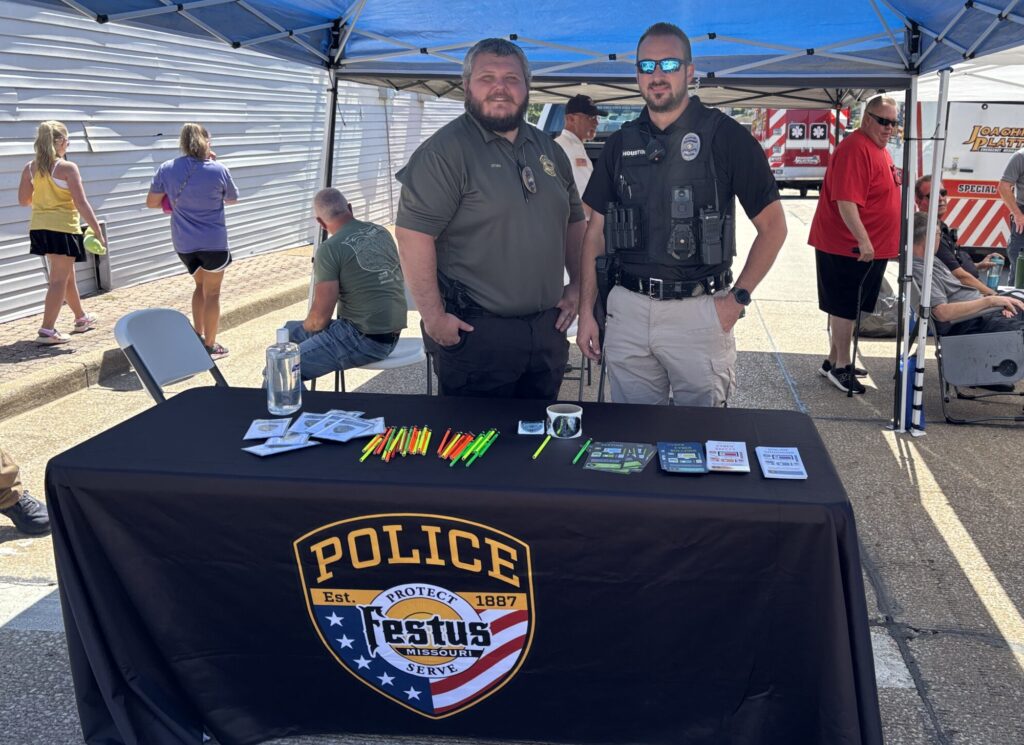 Festus Police Tent at Twin City Days.